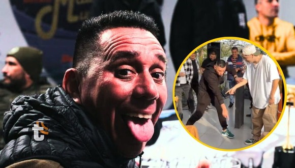 Miguel Rebosio da lección a joven bailarín en fiesta en casa de Leao Butrón (Video: A Presión)