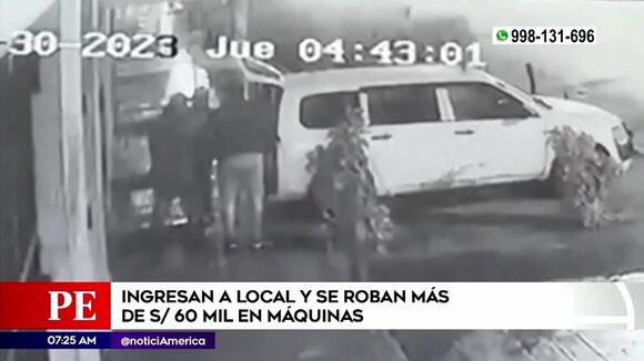 Ingresan a local y roban máquinas valorizadas en S/ 60 mil