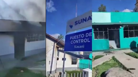 TROME- Queman locales públicos y privados en Yunguyo, Puno. (Latina)