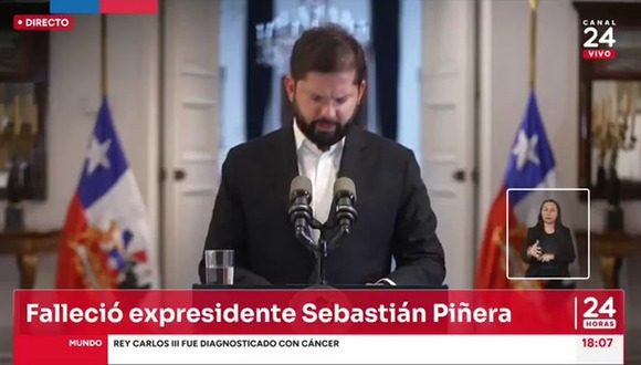 Gabriel Boric envía mensaje de despedida a Sebastián Piñera