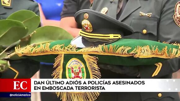 Dan último adiós a policías asesinados en emboscada terrorista
