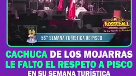 TROME - ‘Cachuca’ insulta al público durante concierto en Pisco:”Calla imbé... de mier...”