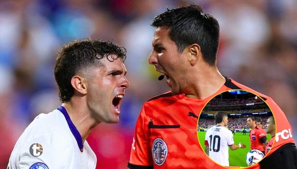 Pulisic tuvo tenso momento con árbitro peruano Kevin Ortega (Video: FS1)