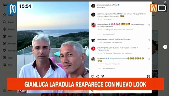 Gianluca Lapadula muestra su cambio de look (Video: Canal N)