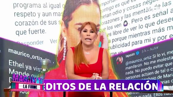 TROME - Magaly le responde a Ethel tras decir que ‘mete odio’ en el público: “Ni que yo fuera el virus del dengue”