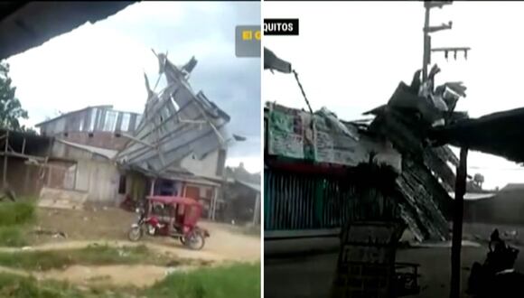 Iquitos: Vientos huracanados de 75km/h arrasaron con techos