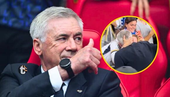 Carlo Acelotti protagonizó romántico momento tras ganar la última Champions League (Video: YouTube)