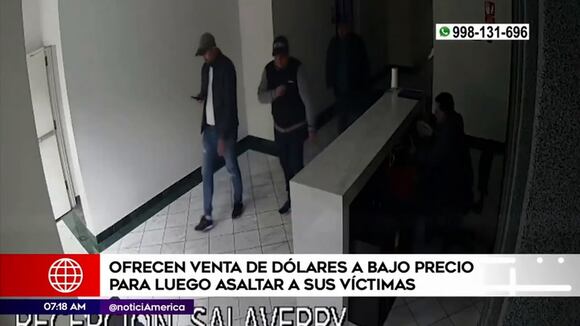 San Isidro: Ofrecen venta de dólares a bajo precio para luego asaltar a sus víctimas