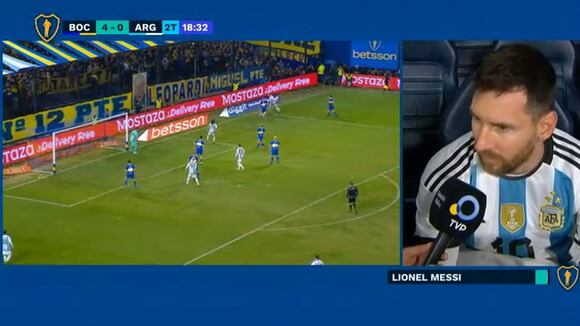 Lionel Messi habló tras jugar en despedida de Riquelme (Video: TV Pública)