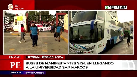 Manifestantes San Marcos