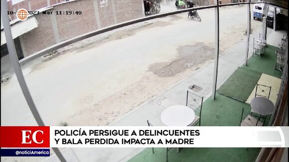 Piura: mujer recibe bala perdida durante persecución policial