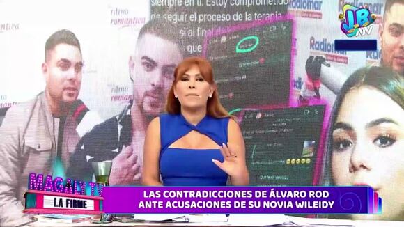 Magaly presenta chat y desmiente a Álvaro Rod.
