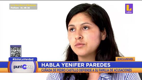 Declaraciones de Yenifer Paredes en Punto Final 2