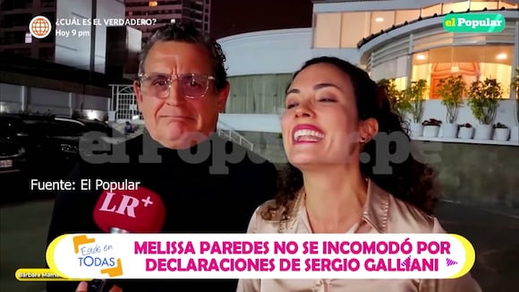 Melissa Paredes no se incomodó por comentario de Sergio Galliani