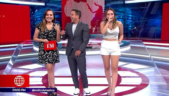 Del Portal bromea con conductoras. VIDEO: América TV