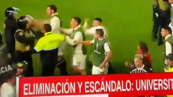 Agresión de Ureña a un policía.