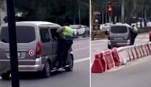 San Isidro: colectivero arrastra a policía de tránsito en la av. Javier Prado