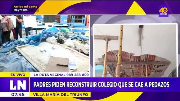 VMT: Padres de familia intentan reconstruir colegio sin ayuda del Estado