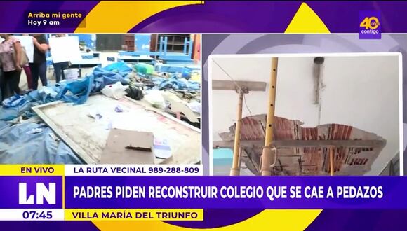 VMT: Padres de familia intentan reconstruir colegio sin ayuda del Estado