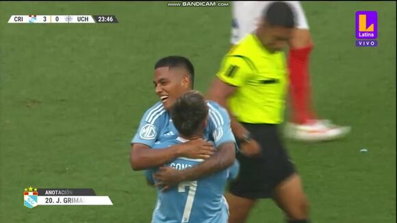 Joao Grimaldo marcó el 3-0 de Sporting Cristal sobre U. Católica. (Video: Latina)