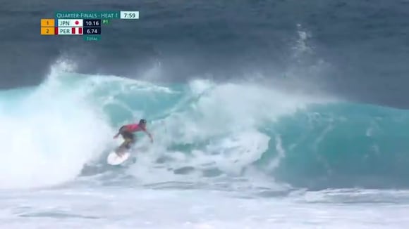 Esta fue la ola que hizo ganar a Alonso Correa (Video: Claro Sports)