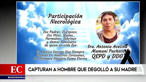 Puno: capturan a parricida