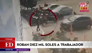 Comas: ladrones roban diez mil soles a trabajador a punta de pistola