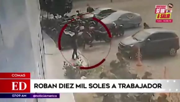 Comas: Delincuentes armados robaron diez mil soles a trabajador