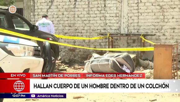 Hallan cuerpo de un hombre dentro de un colchón