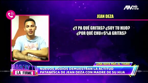 TROME | Jean Deza: madre de su hija difunde audios que evidencian la actitud violenta del futbolista
