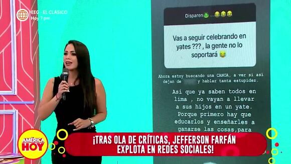 Melissa Klug defiende a Jefferson Farfán de criticas