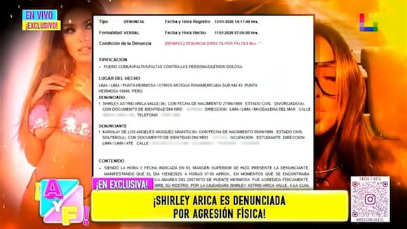 TROME - Shirley Arica es denunciada