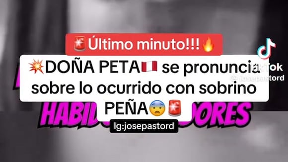 TROME- Doña Peta defiende a su sobrino Sergio Peña y pide que investiguen bien: “En mi familia no hay violadores”