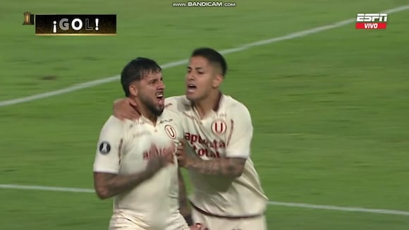 Gol de Caín Fara para el 1-0 de Universitario vs. Nacional de Uruguay. (Video: ESPN)