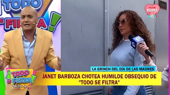 TROME - Metiche indignado con Janet Barboza por chotear su regalo: “Te me caíste”