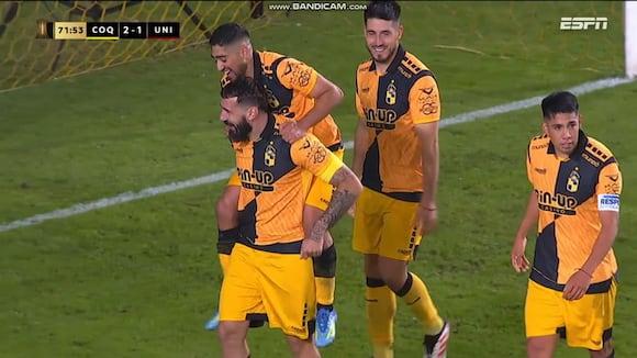Gol de Guido Vadalá para el 2-1 de Coquimbo Unido vs. Universitario. (Video: ESPN)