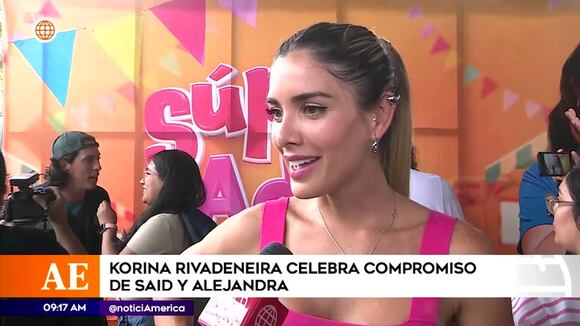 Korina Rivadeneira celebra compromiso de Said y Alejandra