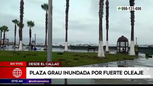 Maretazo inunda malecón de La Punta