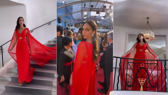 El espectacular vestido que Natalie Vértiz lució en la alfombra roja del Festival de Cannes