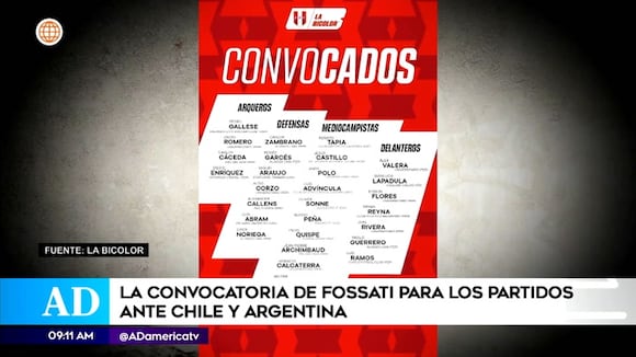 Selección peruana: convocatoria de Jorge Fosatti