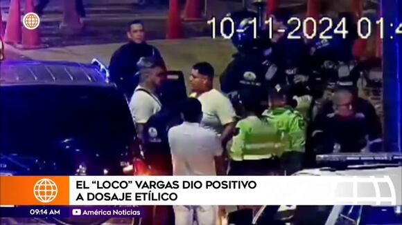 El 'Loco' Vargas dio positivo a dosaje etílico tras accidente