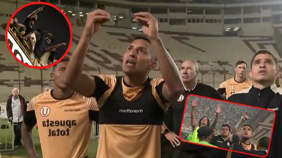 Hinchas de Universitario de se enfrentan a jugadores