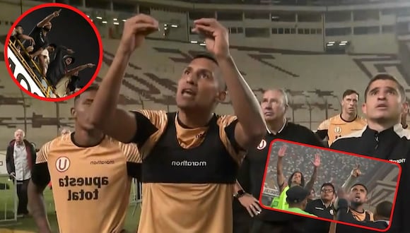 Hinchas de Universitario de se enfrentan a jugadores