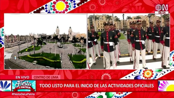 Así luce la Plaza de Armas de Lima
