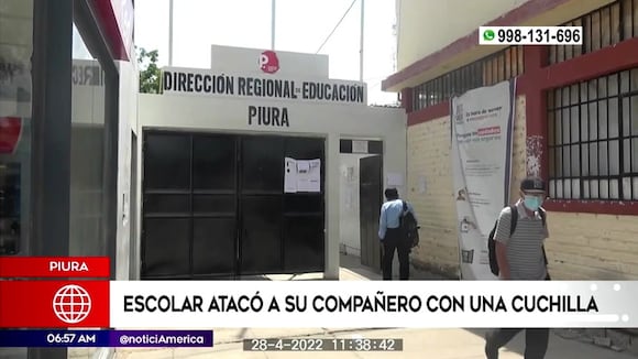 Escolar ataca a su compañero en Piura