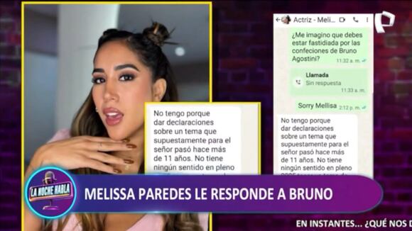 TROME - Melissa Paredes ROMPE SU SILENCIO sobre ‘trío’ con Bruno Agostini y Andrea: “Es la intimidad privada de mujeres”