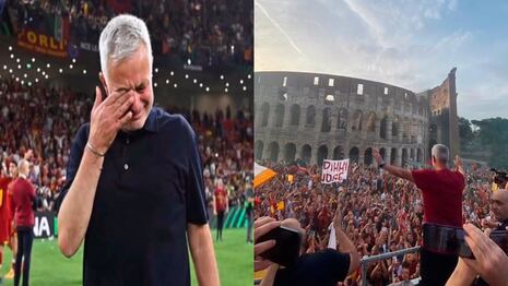 Mira la emotiva despedida de José Mourinho de la Roma