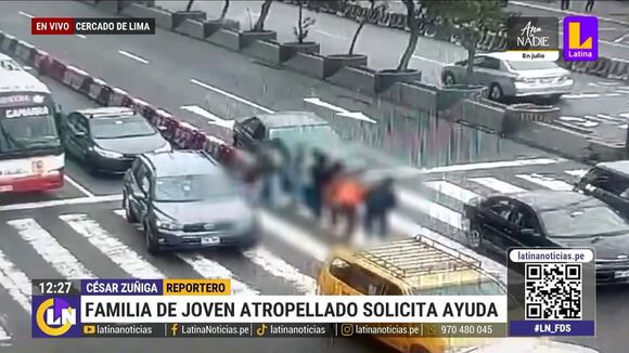 Situación de transeúntes atropellados en la avenida Abancay