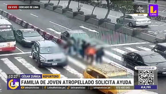 Situación de transeúntes atropellados en la avenida Abancay