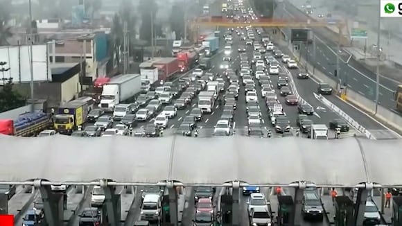 Semana Santa: así luce el tránsito en la Panamericana Sur a la altura del peaje de Villa